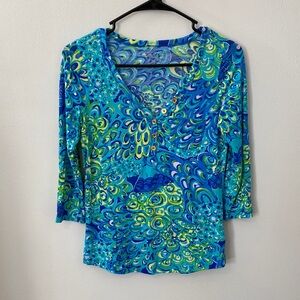 Lilly Pulitzer Blue & Green Top